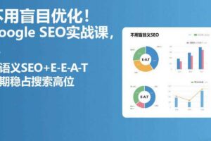 不用盲目优化！Google SEO实战课，靠语义SEO+E-E-A-T，长期稳占搜索高位-麦资源网