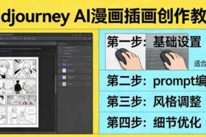 利用Midjourney AI人工智能轻松创作漫画插画教程，零基础创作完整漫画插画-麦资源网