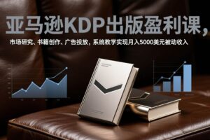 （17295期）亚马逊KDP出版盈利课，市场研究、书籍创作、广告投放，系统教学实现月入5000美元被动收入-麦资源网