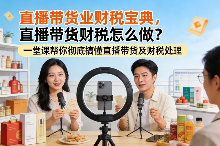 直播带货业财税宝典，直播带货财税怎么做？一堂课帮你*搞懂直播带货及财税处理