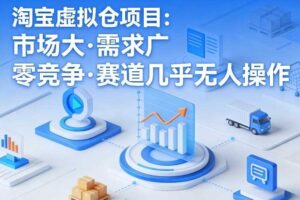 淘宝虚拟仓项目，市场大，需求广，零竞争，赛道几乎没人操作-麦资源网