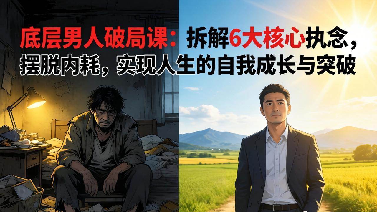 图片[1]-（17747期）付费文章：底层男人破局课：拆解 6 大核心执念，摆脱内耗，实现人生的自我成长与突破