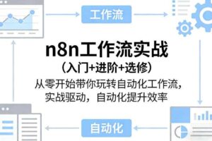 n8n工作流实战（入门+进阶+选修）从零开始带你玩转自动化工作流，实战驱动，自动化提升效率-麦资源网