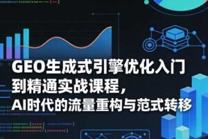 GEO生成式引擎优化入门到精通实战课程，AI时代的流量重构与范式转移-麦资源网