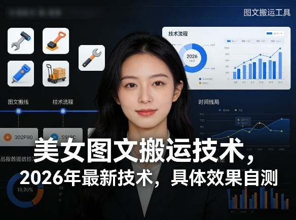 美女图文搬运技术，2026年*技术，具体效果自测