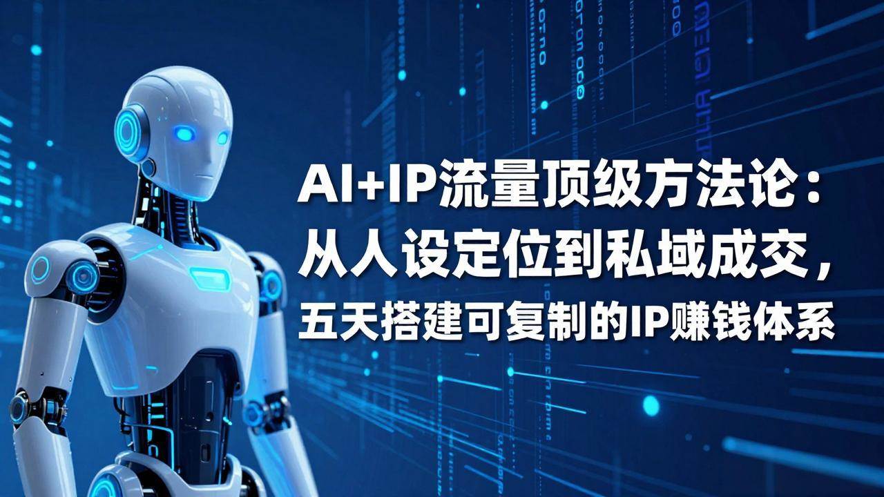 图片[1]-（17521期）AI+IP顶级方法论：从人设定位到私域成交，五天搭建可复制的IP赚钱体系