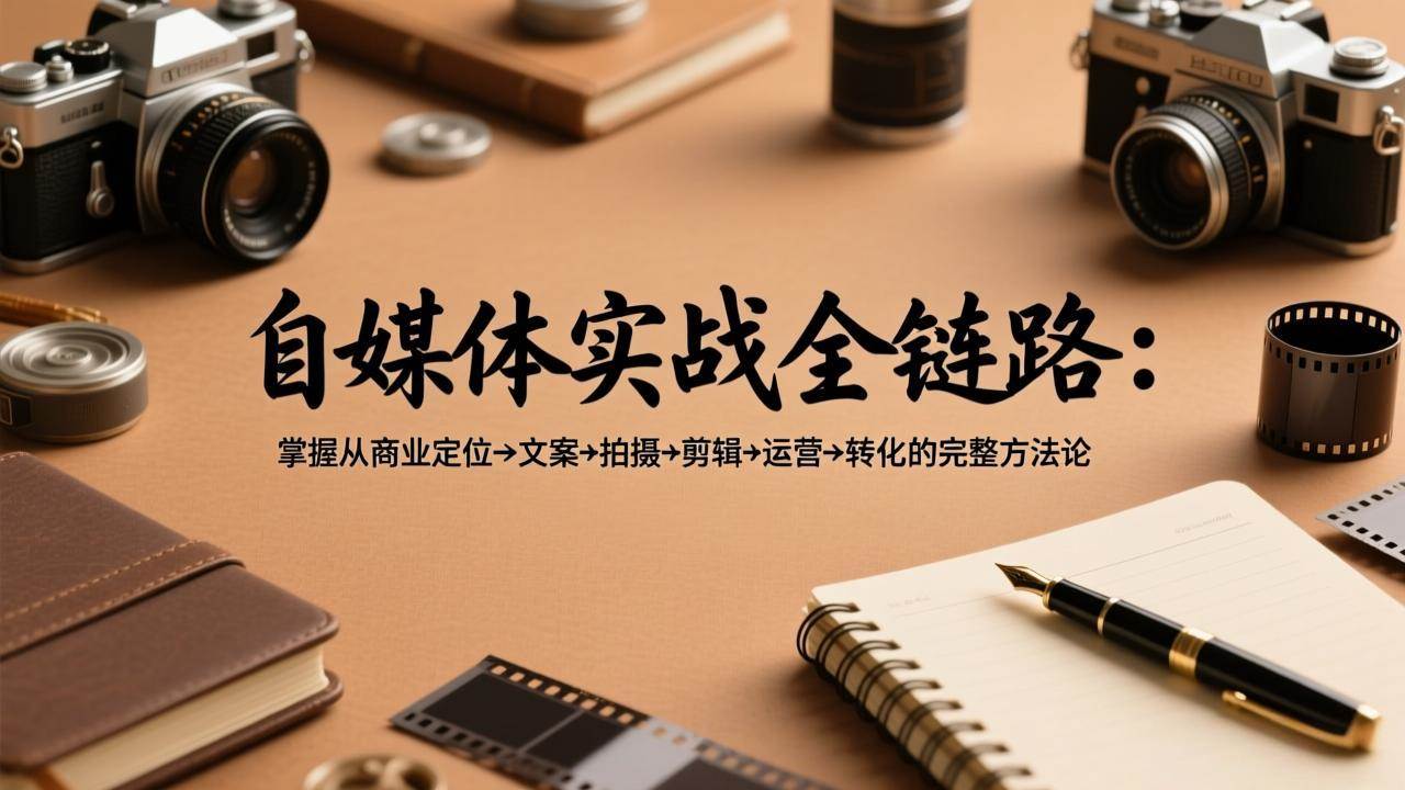 图片[1]-（17586期）自媒体实战全链路：掌握从商业定位→文案→拍摄→剪辑→运营→转化的完整方法论