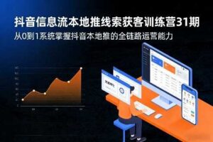 抖音信息流本地推线索获客训练营31期，从0到1系统掌握抖音本地推的全链路运营能力-麦资源网