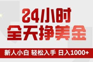 （17728期）24小时全天挣美金，新人小白轻松入手，长期稳定，日入1000+-麦资源网