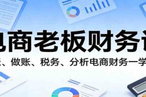 电商老板财务课：对账、做账、税务、分析电商财务一学就会-麦资源网