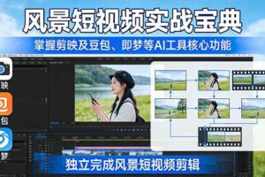 （17704期）风景短视频实战宝典：掌握剪映及豆包、即梦等AI工具的核心功能，独立完成风景短视频剪辑-麦资源网