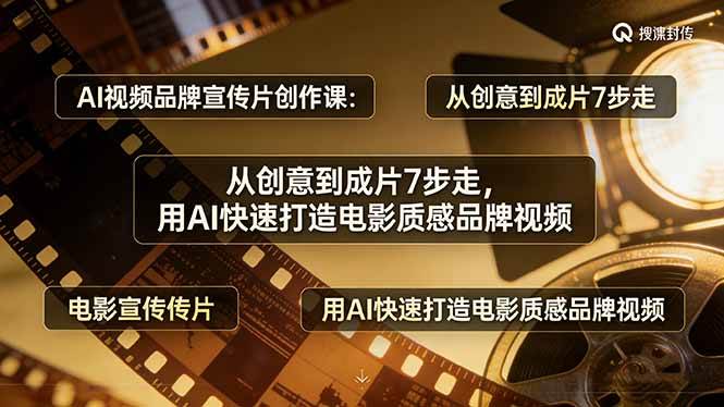 图片[1]-（17697期）AI视频品牌宣传片创作课：从创意到成片7步走，用AI快速打造电影质感品牌视频