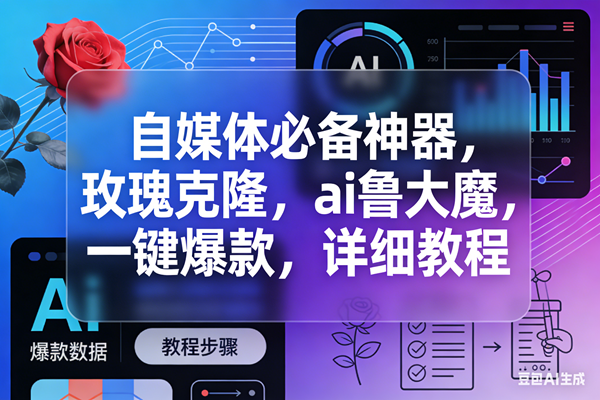 图片[1]-（17766期）玫瑰克隆，ai鲁大魔工具，自媒体必备神器，一键爆款，详细教程。