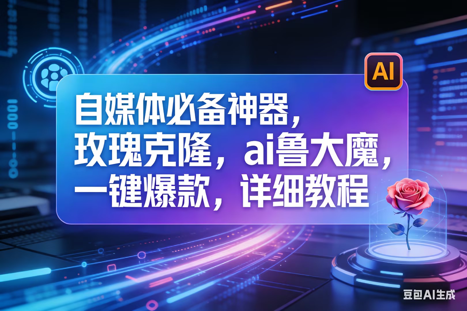 图片[1]-（17721期）玫瑰克隆工具，ai鲁大魔，自媒体必备神器，一键爆款，详细教程。