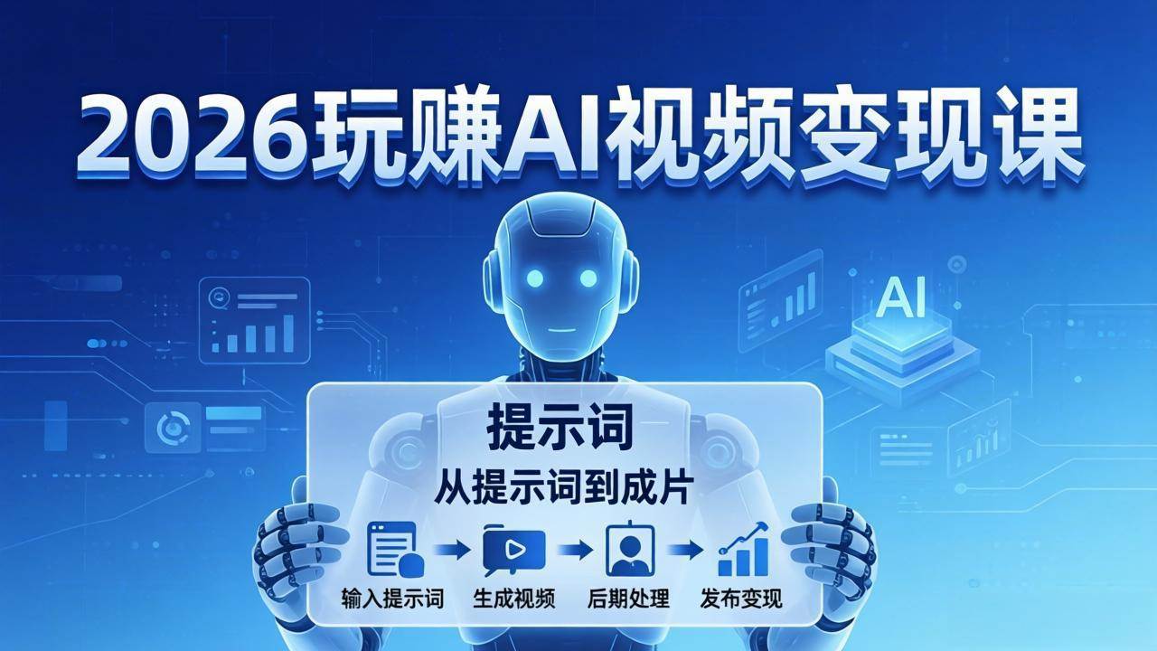 图片[1]-（17827期）2026玩赚AI视频变现课：掌握 AI 视频全流程技能，从提示词到成片高效产出