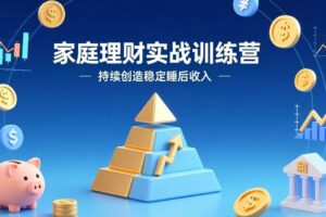 （17486期）家庭理财实战训练营：从0到1建体系，三阶进阶层层递进，助你持续创造稳定睡后收入-麦资源网