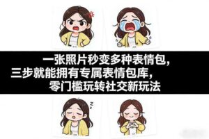 一张照片秒变多种表情包，三步就能拥有专属表情包库，零门槛玩转社交新玩法【文档】-麦资源网