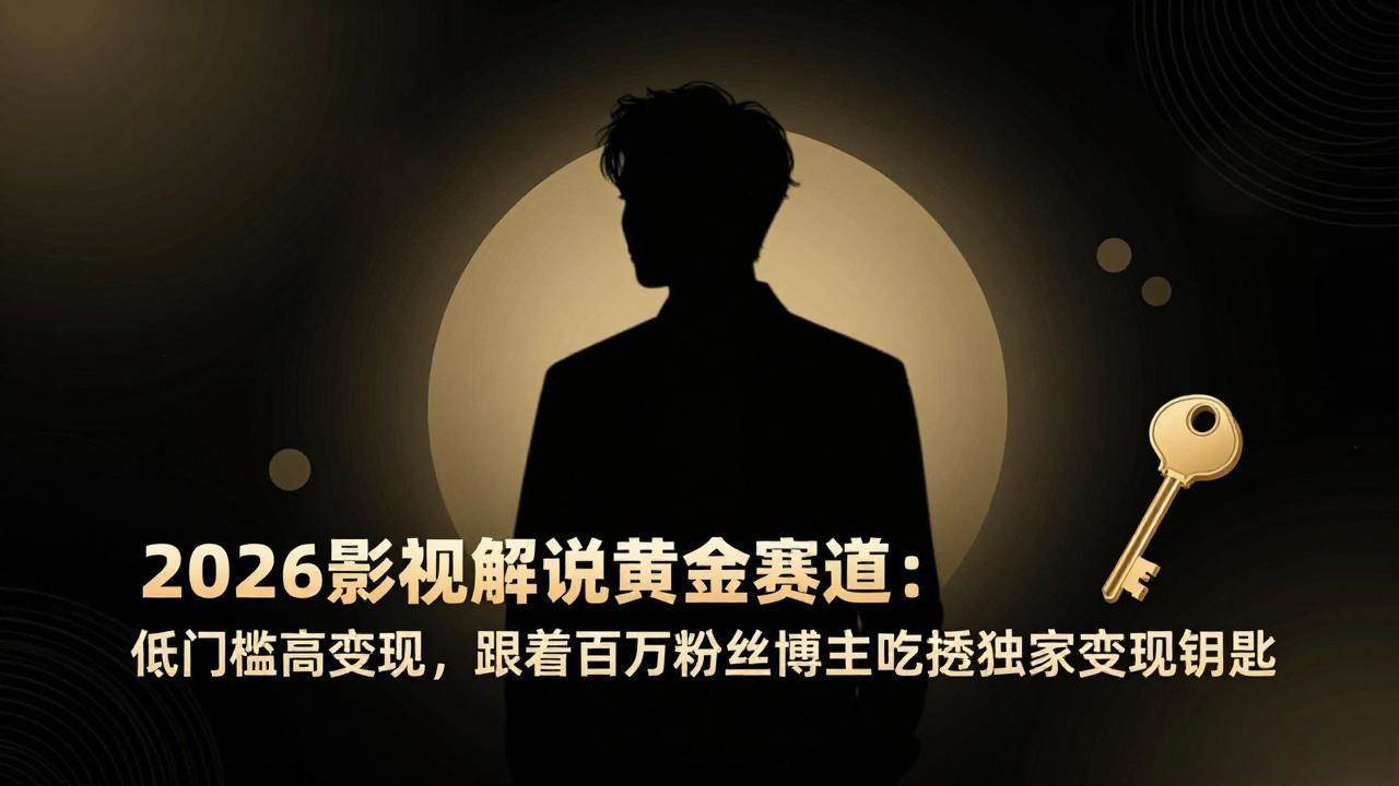 图片[1]-（17721期）2026影视解说黄金赛道：低门槛高变现，跟着百万粉丝博主吃透独家变现钥匙