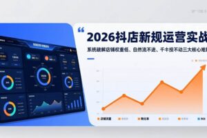 （17502期）2026抖店新规运营实战：系统破解店铺权重低、自然流不进、千川投不动三大核心难题-麦资源网