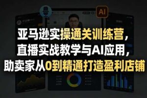 亚马逊实操通关训练营，直播实战教学与AI应用，助卖家从0到精通打造盈利店铺（更新3月）-麦资源网