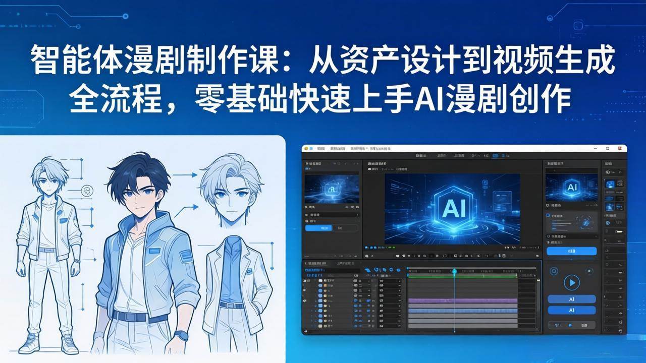 图片[1]-（17709期）智能体漫剧制作课：从资产设计到视频生成全流程，零基础快速上手AI漫剧创作