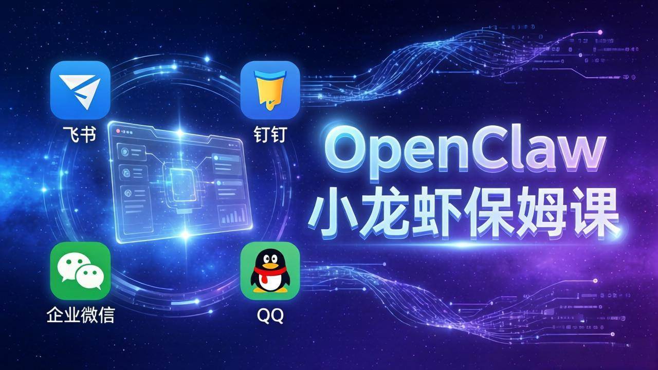 图片[1]-（17614期）OpenClaw小龙虾保姆课： Windows/macOS/Linux/Docker全系统安装，飞书+钉钉+企业微信+QQ 全接入