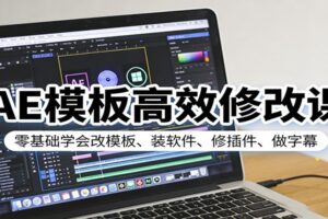AE模板高效修改课：零基础学会改模板、装软件、修插件、做字幕-麦资源网