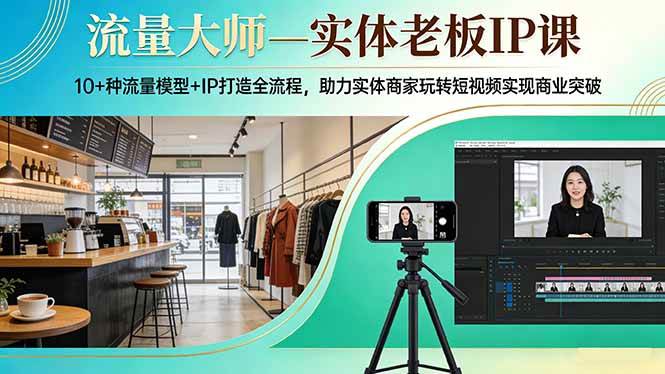 图片[1]-（17638期）流量大师—实体老板IP课：10+种流量模型+IP打造全流程，助力实体商家玩转短视频实现商业突破