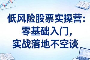 低风险股票实操营：零基础入门，实战落地不空谈-麦资源网