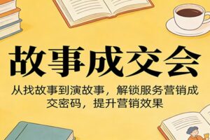《故事成交会》从找故事到演故事，解锁服务营销成交密码，提升营销效果-麦资源网
