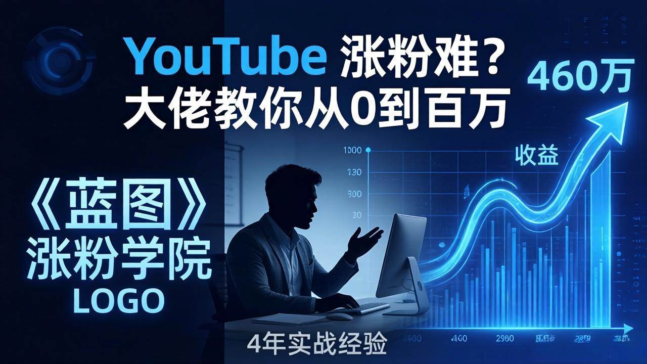 图片[1]-（17836期）YouTube 涨粉难？《蓝图涨粉学院》：4 年赚 460 万的大佬教策略，从0到百万有路径！