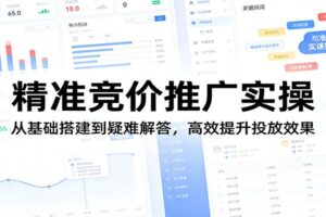 精准竞价推广实操：从基础搭建到疑难解答，高效提升投放效果-麦资源网