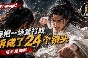 （18212期）用GPT-Image2，把一段武打对决拆成24个连续镜头，从人物建立、动作衔接、运镜节奏，到情绪爆发-麦资源网