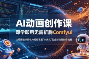 AI动画创作课，即学即用无需折腾Comfyui，让动画设计师在AI时代掌握“未来式”的全新的动画创作流程-麦资源网