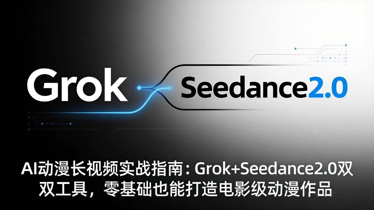 图片[1]-（18153期）AI动漫长视频实战指南：Grok+Seedance2.0双工具，零基础也能打造电影级动漫作品