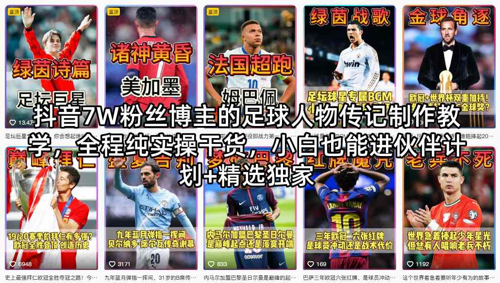 抖音7W粉丝博主的*人物传记制作教学，全程纯实操干货，小白也能进伙伴计划+精选*