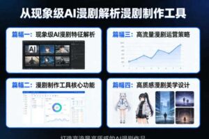 从现象级AI漫剧解析漫剧制作工具，四大篇幅带你了解漫剧，打造高流量高质感的AI漫剧作品-麦资源网