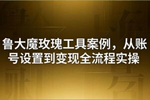 （18092期）引流创业粉卖软件教学：鲁大魔玫瑰工具案例，从账号设置到变现全流程实操-麦资源网
