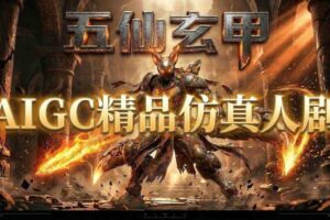 AIGC精品仿真人短剧教学，以五仙玄甲风为例展示保姆级实操教学-麦资源网