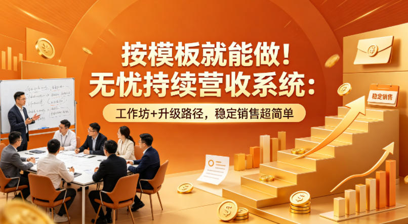 按模板就能做！*持续营收系统：工作坊+升级路径，稳定销售超简单【原创双语字幕】