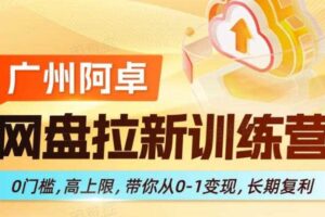 网盘拉新训练营，0门槛，高上限，带你从0-1变现，长期复利-麦资源网