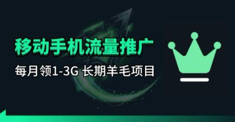 手机流量领取推广_每月一*，刚需类的长期项目
