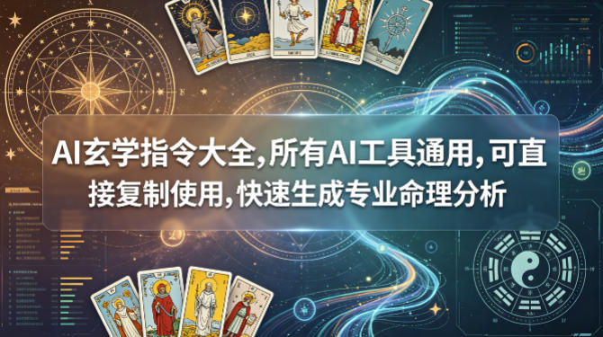 AI玄学指令大全，*AI工具通用，可直接复制使用，快速生成*命理分析