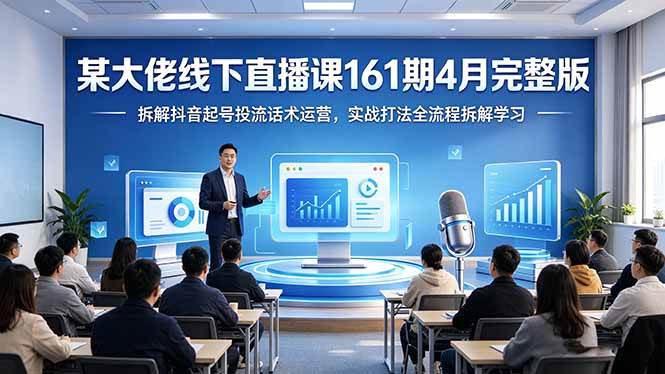 图片[1]-（18209期）某大佬线下直播课161期4月完整版，拆解抖音起号投流话术运营，实战打法全流程拆解学习