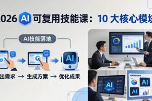 （17894期）2026AI可复用技能-4月新课：10大核心模块，手把手教你把AI用进工作、产出成果-麦资源网