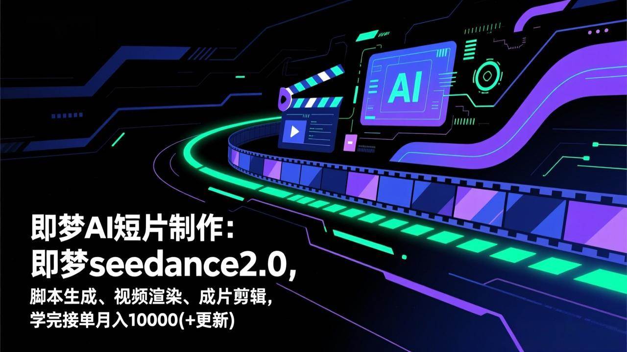 图片[1]-（17969期）即梦AI 短片制作(更新)：即梦seedance2.0，脚本生成、视频渲染、成片剪辑，学完接单月入10000+