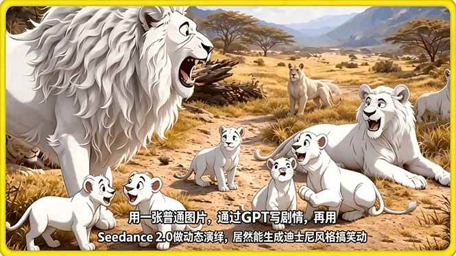 图片[1]-（18137期）用一张普通图片，通过GPT写剧情，再用Seedance 2.0做动态演绎，居然能生成迪士尼风格搞笑动画