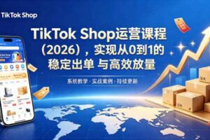 TikTok Shop运营课程（2026），实现从0到1的稳定出单与高效放量-麦资源网