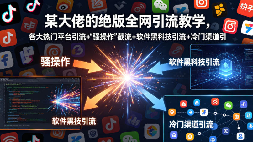 图片[1]-某大佬的绝版全网引流教学，各大热门平台引流+”骚操作”截流+软件黑科技引流+冷门渠道引流等