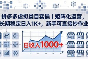（18218期）拼多多虚拟类目实操｜矩阵化运营，长期稳定日入 1K+，新手可直接抄作业-麦资源网